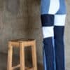 Pantalon Bemiray en denim patchwork, vue de dos