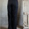 Diamondra black denim trousers back view
